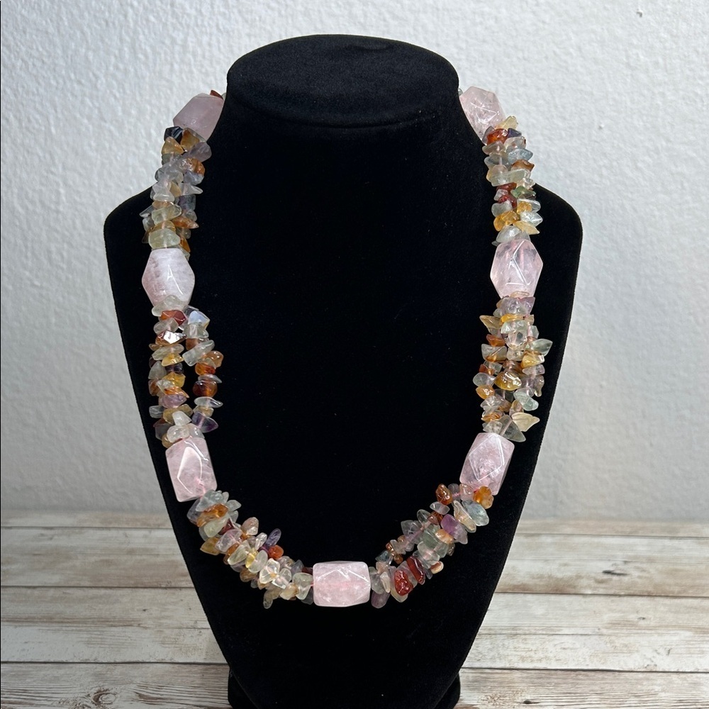 Elegant Multi-Color Gemstone Necklace